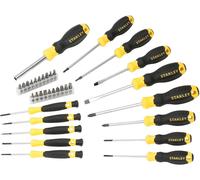 Stanley Juego de destornilladores 34 piezas - 13 destornilladores, 20 puntas, Phillips/Torx, estuche