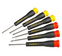 Stanley STHT0-62632 - Juego 6 destornilladores fijos. Planas 2, 2.5 y 3. Phillips: PH000, PH00 y PH0