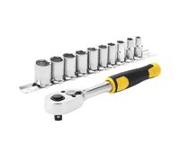 Stanley Juego de trinquete STMT82666-0 1/4" 72 dientes 10 vasos
