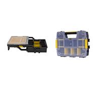 STANLEY STST1-75540 - Caja de Herramientas multinivel 18" + STST1-70720 - Organizador SortMaster, Negro, Transparente