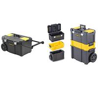 STANLEY STST1-80150 Arcón para herramientas con cierres metálicos + STST1-80151 Taller Móvil para Herramientas 3 en 1 con Cierres Metálicos con Capacidad 20 kg