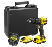 Stanley - Taladro AKU 18V con atornillador de impacto, 2x batería 1,5 Ah Li-Ion, cargador SFMCD715C2K-QW