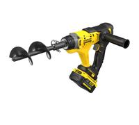Stanley - Taladro de tierra de 18 V, 1 batería 4,0 Ah Li-Ion, cargador SFMCGA75M1-QW