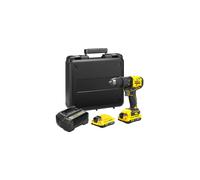 Stanley - Taladro percutor inalámbrico 18V, 2 baterías 2,0 Li-Ion, cargador SFMCD711D2K-QW