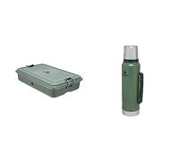STANLEY The Useful Classic Box 1.2L / 1.25QT, Apto para Lavavajillas, Fiambrera de Acero Inoxidable Classic Legendary Botella Termica 1 Litro Hammertone Green, Termo Café