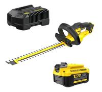 Stanley - Tijeras cortasetos AKU 18V 65 cm, 1x batería 4,0 Ah Li-Ion, cargador SFMCHT855M1-QW