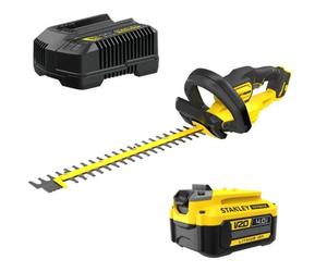 Stanley - Tijeras cortasetos AKU 18V 65 cm, 1x batería 4,0 Ah Li-Ion, cargador SFMCHT855M1-QW