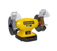 Stanley Amoladora de banco - 1x muela de rectificado + 1x rueda de cepillos - 330 W, 2980 rpm, mola de rectificado tamaño 150 x 20 x 12,7 mm + roda de cepillo 150 x 20 x 12,7 mm