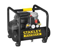 Stanley Vento Rollcage OL244/6 PCM - Compresor de aire eléctrico monofásico silencioso, sin aceite - Motor 1.5 HP - 6 L