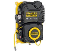 Stanley Wall Tech Pro - Compresor de aire eléctrico monofásico de pared, sin aceite - Motor 1.5 HP - 2 L