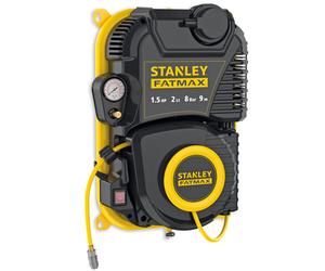 Stanley Wall Tech Pro - Compresor de aire eléctrico monofásico de pared, sin aceite - Motor 1.5 HP - 2 L