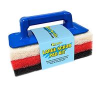 Star Brite Juego de Estropajo Grande - Mango con 3 Almohadillas con Diferentes Texturas