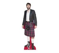 Star Cutouts Ltd David Tennant - Kilt Lifesize Cardboard Cutout with Free Mini Table Top Cut out Recorte de cartón de tamaño Real Corte de Mesa, Multicolor, Normal