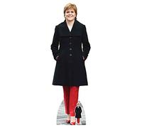 STAR CUTOUTS Ltd SC1449 Nicola Sturgeon Lifesize - Recorte de cartón, diseño de político escocés, Primer Ministro, con Mini pie de pie, Altura 166 cm, Multicolor, Talla única