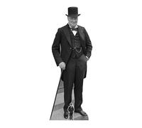 STAR CUTOUTS Ltd SC1451 Winston Churchill Politican - Cartón Recortado con Mini Soporte Gratis, Ideal para exhibiciones, Eventos y Celebraciones del día VE (Altura 184 cm)