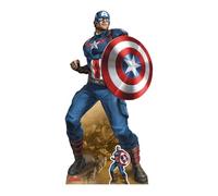 Star Cutouts SC4384 Capitán América Star Mini pequeño Recorte de cartón con Mini fanáticos de Marvel, Fiestas y Eventos