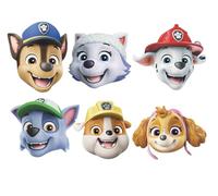 Star Cutouts SMP463 Paw Patrol Chase, Rubble, Marshall, Zuma, Skye y Rocky, paquete de 6 máscaras de cartón recortadas de 30 cm de altura