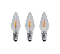 Star Trading 3 Bombillas de repuesto E10 LED filament soft glow 0.5W 1900K no regulable