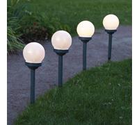 STAR TRADING Baliza LED solar Globus set 4 ud
