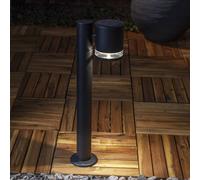 STAR TRADING Baliza LED solar Viena, negra, metal, altura 50 cm