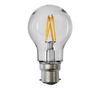 STAR TRADING Bombilla LED con filamento, A55, B22, 2,4 W, transparente, 2.700 K EC:EPREL:1107974