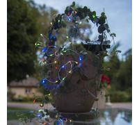 STAR TRADING Cadena de luces LED solar Dew Drop, multicolor