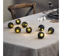 STAR TRADING Cadenas de luces LED Bliss, verde oscuro, cristal, pila de 8 luces