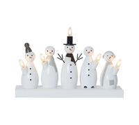 Star Trading Candelabro de Adviento Snowman blanco