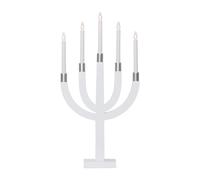 Star Trading Candelabro eléctrico Elias blanco-plata