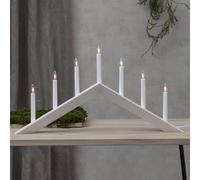 STAR TRADING Candelabro Flecha, plano, 7 llamas, blanco
