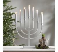 STAR TRADING Candelabro Kristina, blanco, metal, altura 47 cm, 7 luces