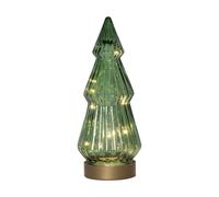 Star Trading Decoración de vidrio Verde LED 24 cm Verde