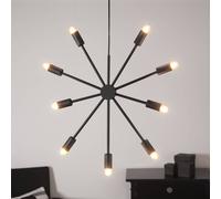 STAR TRADING Estrella decorativa Pix de metal, 9 luces, negro