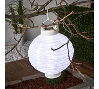 STAR TRADING Farol solar LED Jerrit 20 cm, blanco
