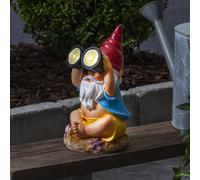 STAR TRADING Gnomy lámpara LED solar, colorido, plástico, 22 cm, prismáticos