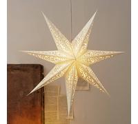 STAR TRADING Lace estrella de papel sin iluminación, Ø 80 cm, blanco