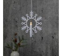STAR TRADING Lámpara decorativa LED Flamme Snow, vela de cera