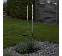 STAR TRADING Lámpara LED solar Bubbly set 3 ud, blanco cálido