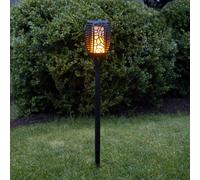 STAR TRADING Lámpara LED solar Flame, tres opciones de uso, 54 cm