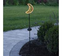 STAR TRADING Lámpara LED solar Linny Moon con pica de tierra