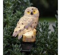STAR TRADING Lámpara LED solar Owl con pica de tierra