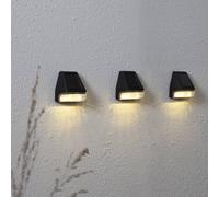 STAR TRADING Lámpara solar LED para pared Wally Mini, juego de 3 unidades