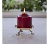 Star Trading Vela cilindrica LED Flamme 9.5 cm Rojo