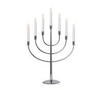 Star Trading Portavelas Titus 38 cm Metal cromado