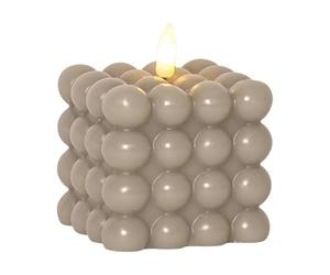 Star Trading Vela cilindrica Flamme Dot Ø7.5×9.5 cm Beige