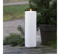 STAR TRADING Vela LED Flamme Rak 32,5 cm plástico blanco funciona con pilas