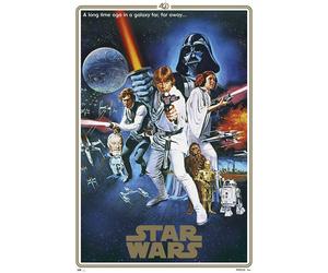 Star Wars Classic 40th Anniversary One Sheet Poster, 61 x 91.5 cm, printed on high-quality 150 g glossy paper, CE certified, perfect for fan merchandise display.