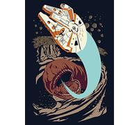 Star Wars Classic Vector Asteroid Worm - Tamaño: 50 x 70 cm - Comar - Póster de pared (sin marco)