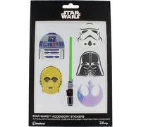 Star Wars Pegatinas, Set 6 Dibujos Animados, Color Blanco, único