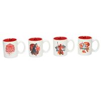 Star Wars Set de Mini Tazas, Cerámica, Multicolor, 29x8x8 cm, 4 Unidades